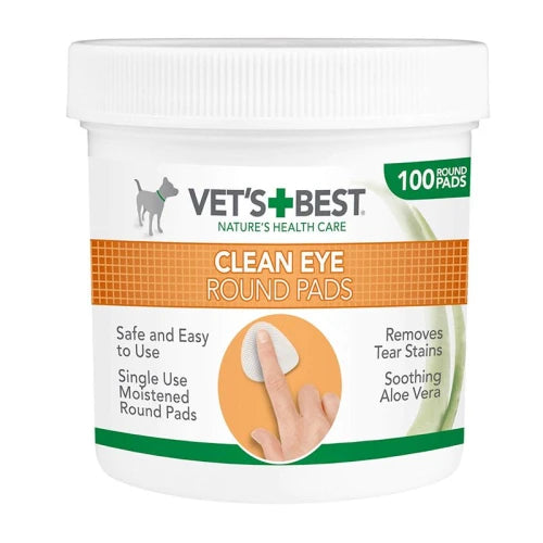 Vet's Best Clean Eye Round Pads (100 Pads)