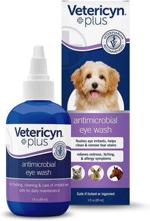 Vetericyn Plus Antimicrobial Eye Wash 3oz Safe & Gentle Eye Care for Pets