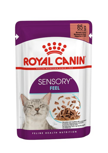 Royal Canin Feline Health Nutrition Sensory Feel Gravy (Wet Food - Pouches) 12 x 85 g