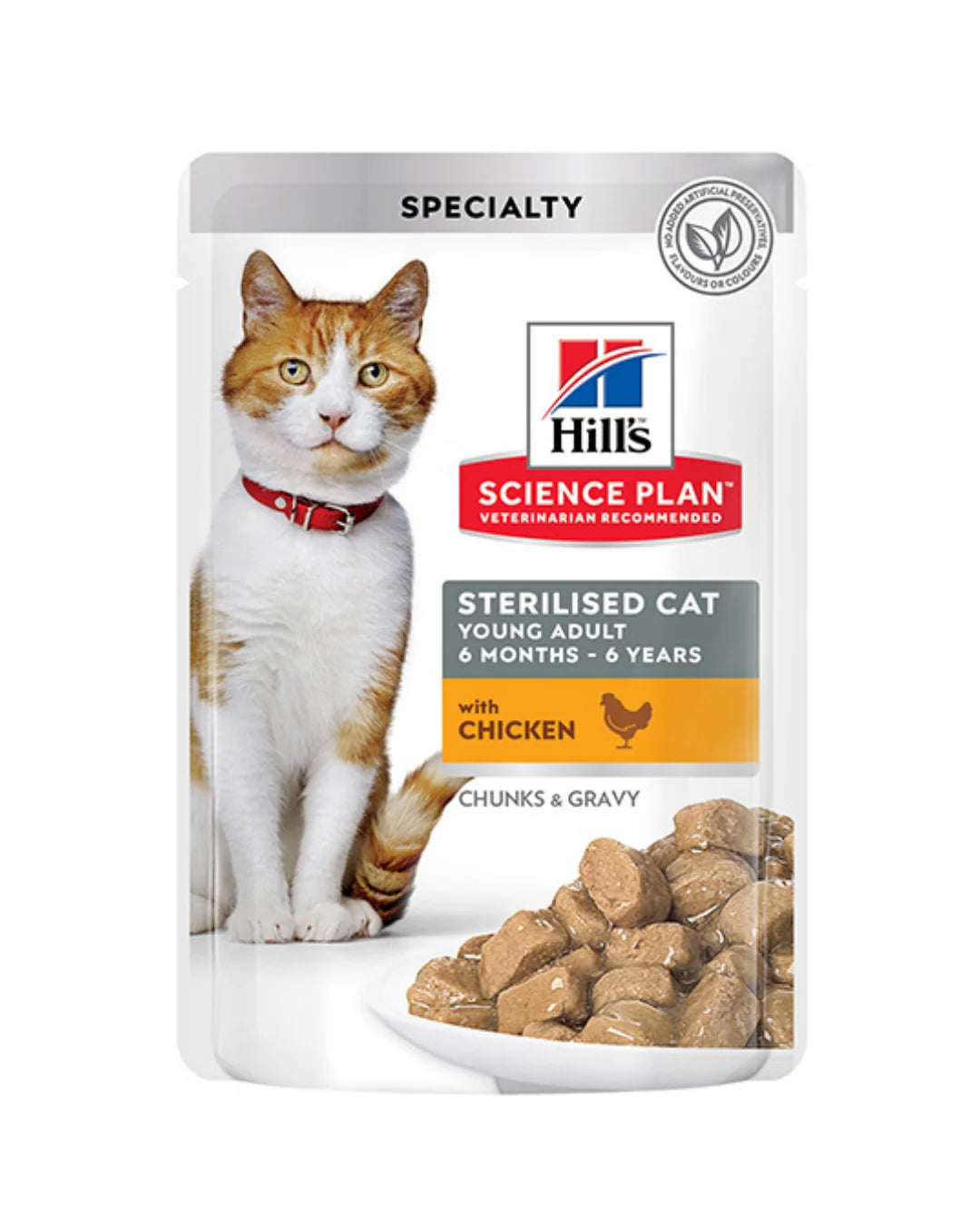 Hill's Science Plan Sterilised Adult Cat Wet Food with Chicken Pouches - 85gx12