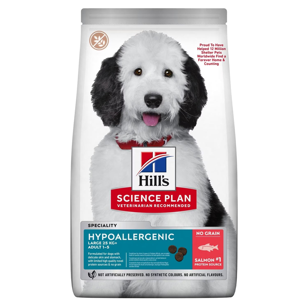 HillÃƒÆ’Ã‚Â¢ÃƒÂ¢Ã¢â‚¬Å¡Ã‚Â¬ÃƒÂ¢Ã¢â‚¬Å¾Ã‚Â¢s Science Plan Hypoallergenic Large Breed Adult Dry Dog Food with Salmon (12kg)