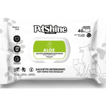 PetShine Wet Wipes Aloe 40Pcs