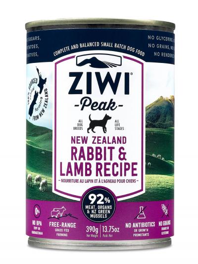 ZIWI Peak Rabbit & Lamb Recipe Wet Dog Food 390g 390G/NA