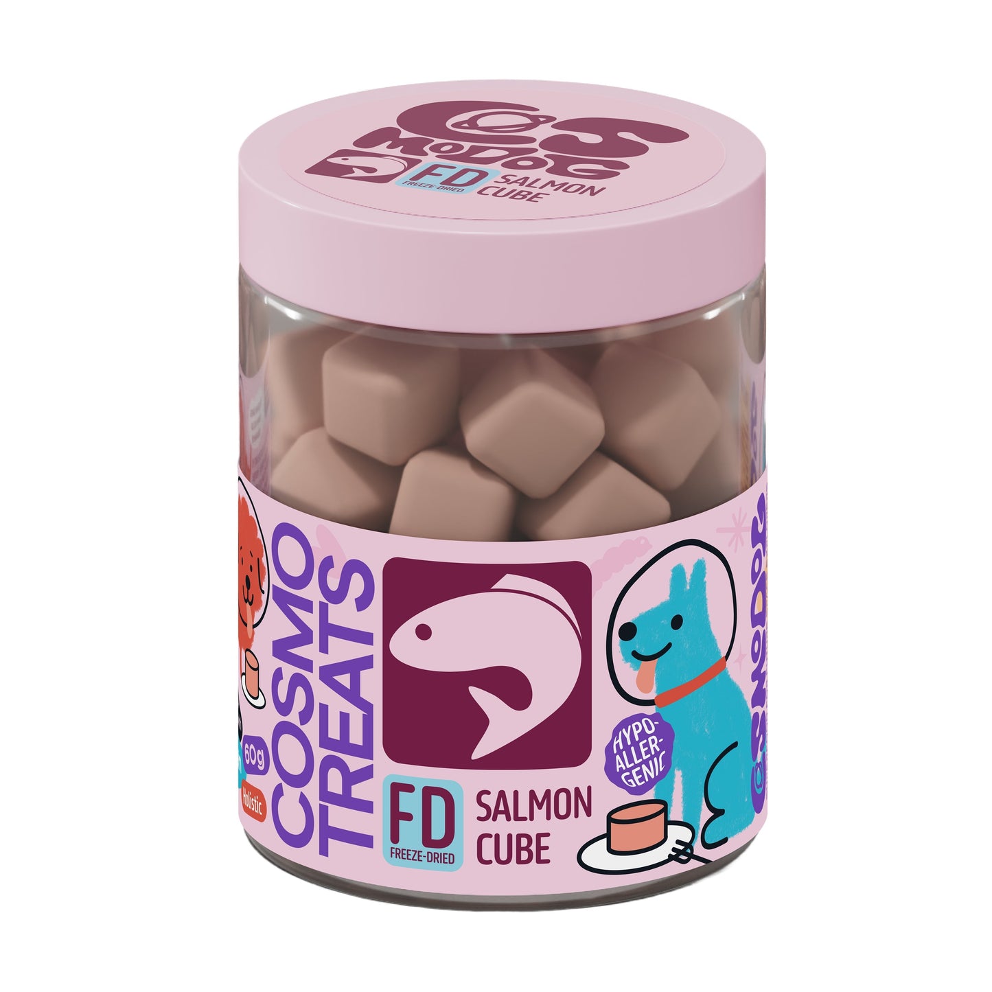 Cosmodog Freeze Dried Treats Salmon Cube 60 G
