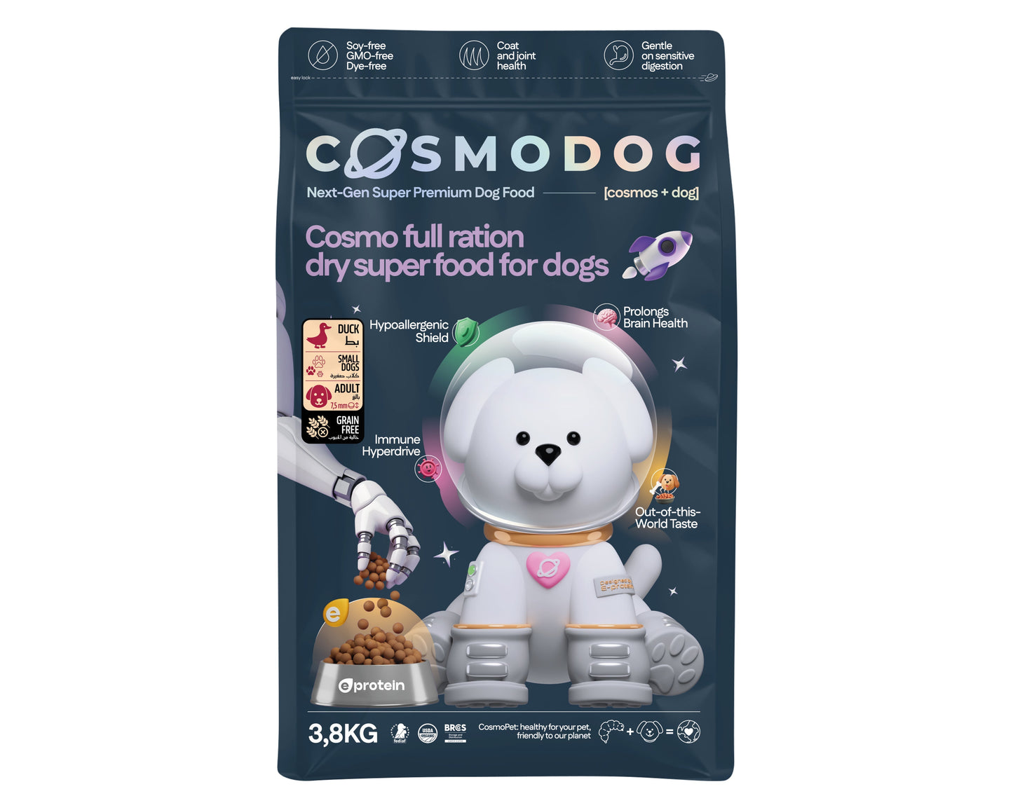 Cosmodog Dry Food Duck Grain Free Small breed 3.8 KG