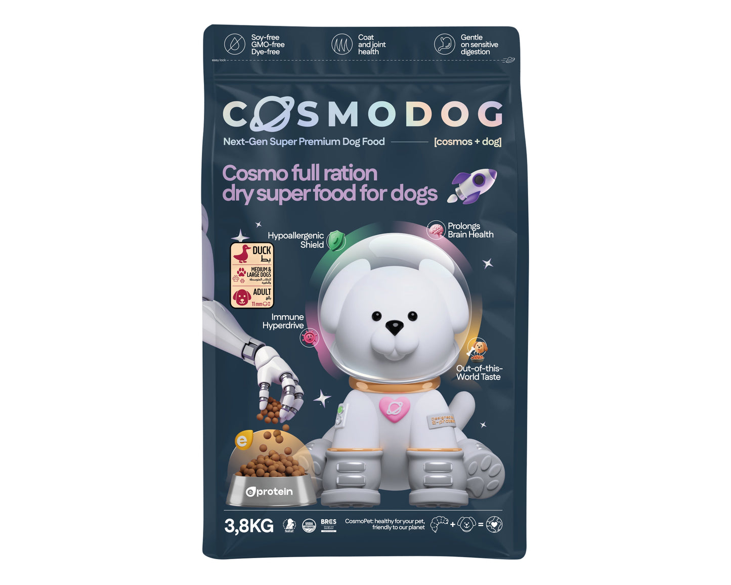 Cosmodog Dry Food Duck Regular Medium & Large breed 3.8 KG