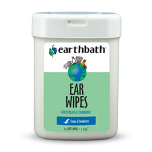 earthbathÂ® Ear Wipes with Witch Hazel for Dogs, Cats, Puppies &amp; Kittens, 25 ct re-sealable container