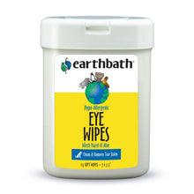 earthbath® Eye Wipes, Hypo-Allergenic Fragrance Free for Dogs, Cats, Puppies &amp; Kittens, 25 ct re-sealable container