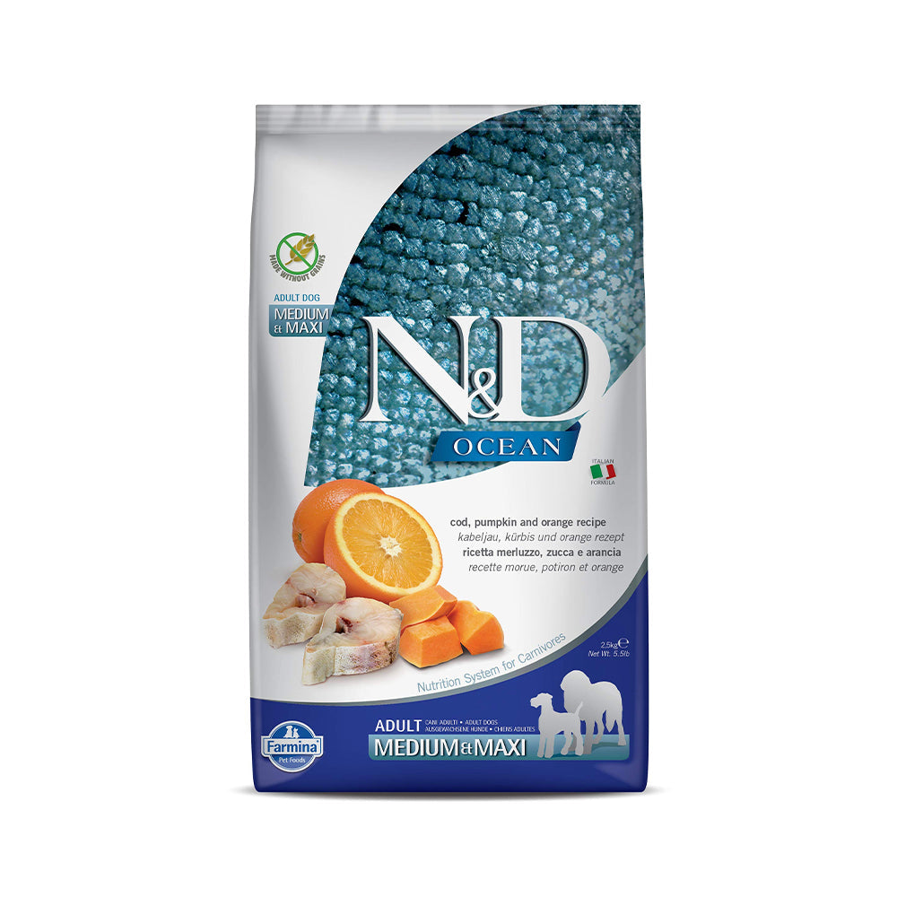 Farmina N&D Ocean Dog Herring & Orange Adult Medium/Maxi 12kg