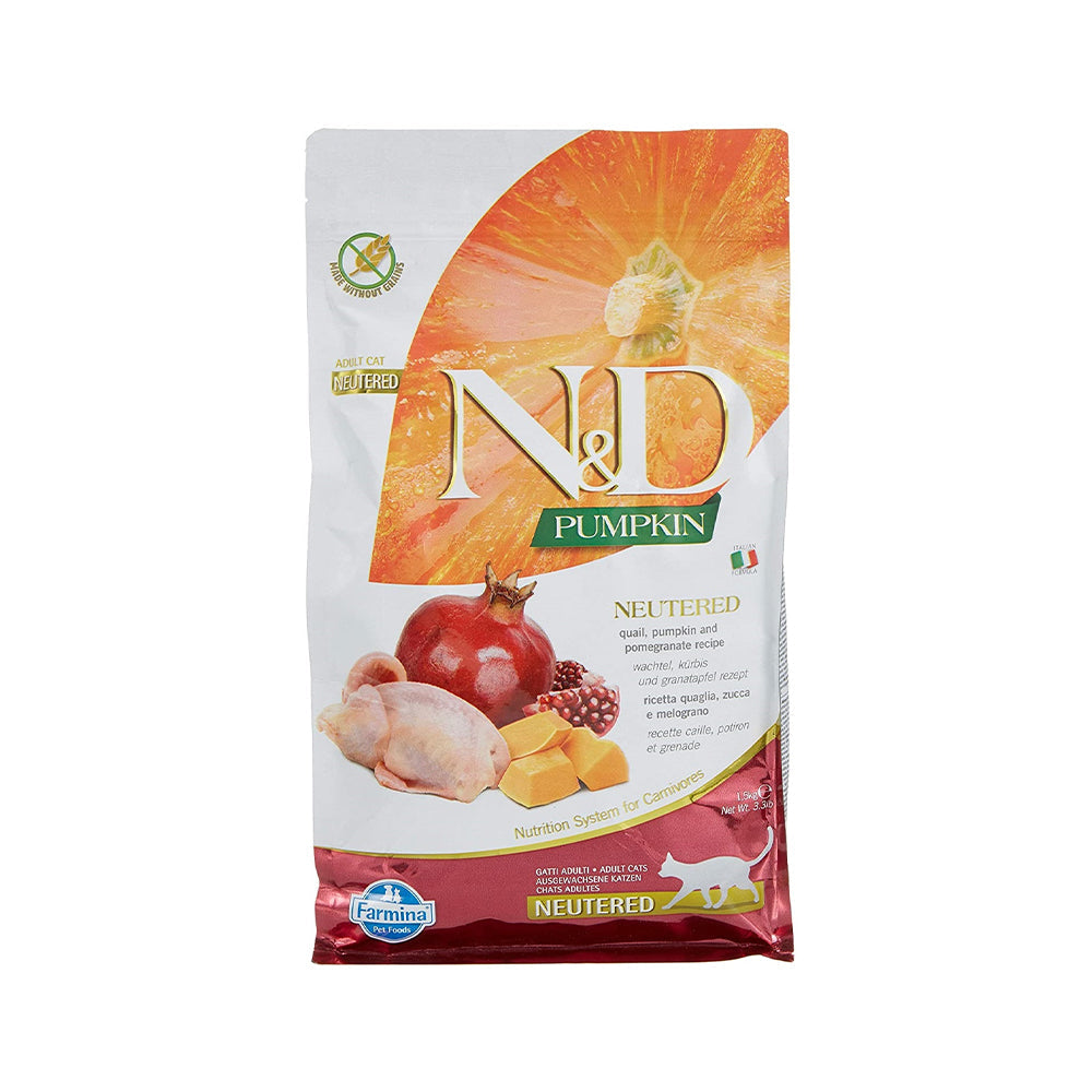 Farmina N&D Pumpkin Cat Neutered Quail KG.1,5