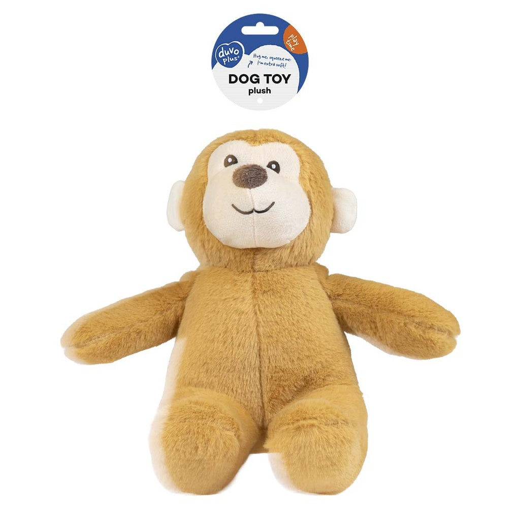 Duvo+ Plush Pawbies Monkey Dog Toy 26x17x27cm - Brown