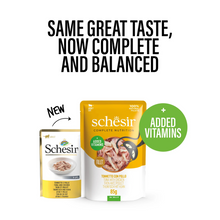Schesir Complete & Balanced Nutrition Wet Cat Food in Jelly Pouch- Tuna With Chicken 6x85g
