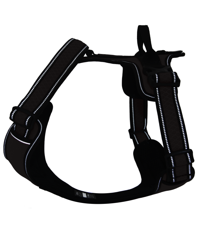 Doco Vertex Front Range Harness - 3m Reflective[Color - Black, Size - S]