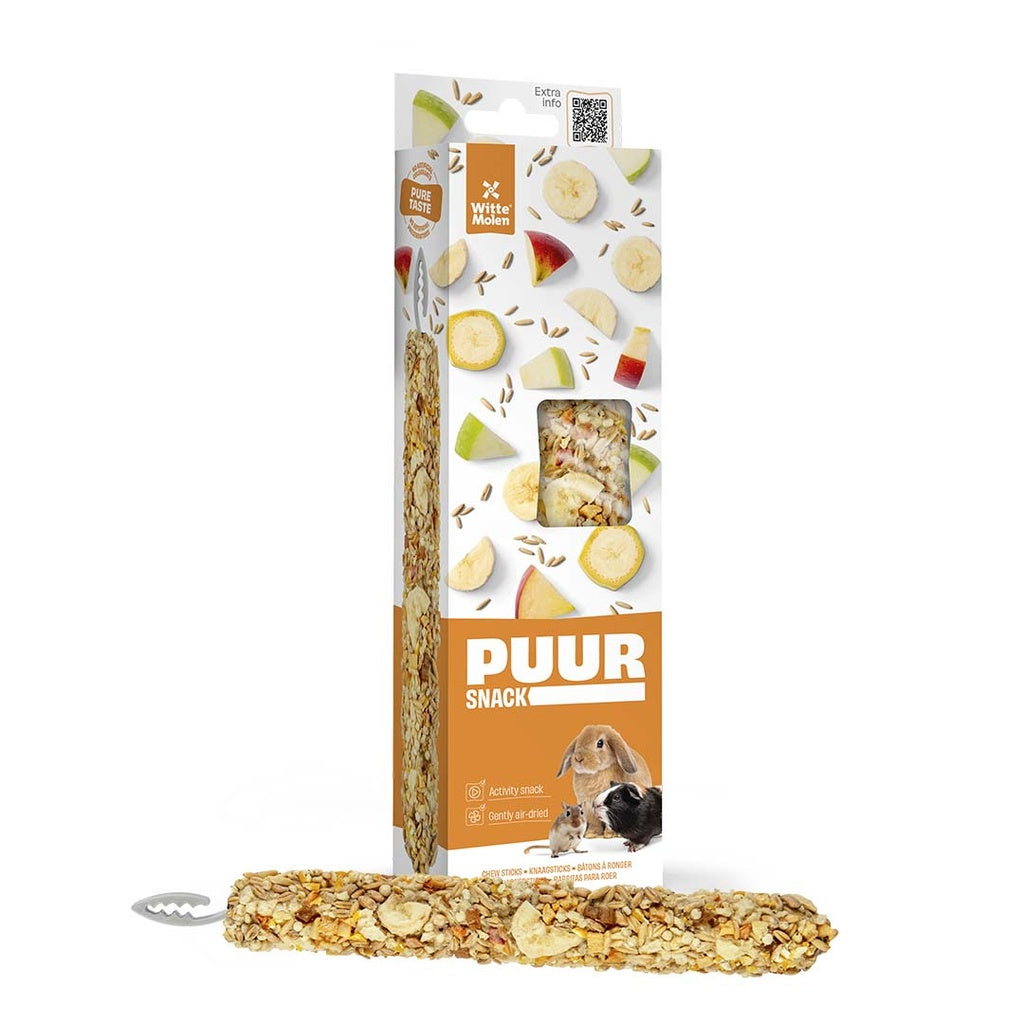 Witte Molen Chew Sticks With Banana & Apple For Rabbit & Small Animals - [Weight - 180g]