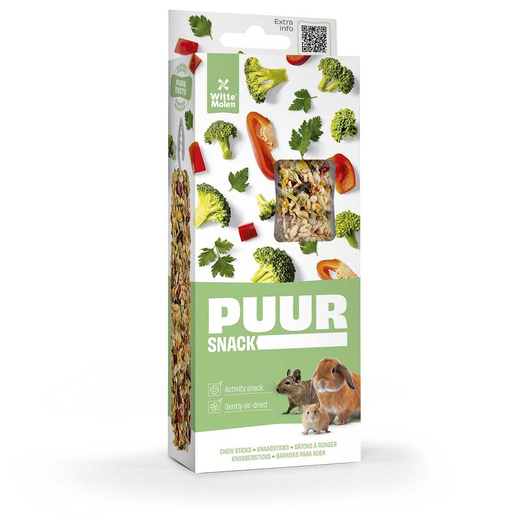 Witte Molen Chew Sticks With Broccoli & Bell Pepper For Rabbit & Small Animals - [Weight - 90g]