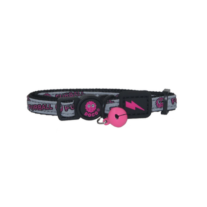 DOCO Reflective Cat Collar - Printed Pattern, 1.0 X 19-31cm(XS) Pink