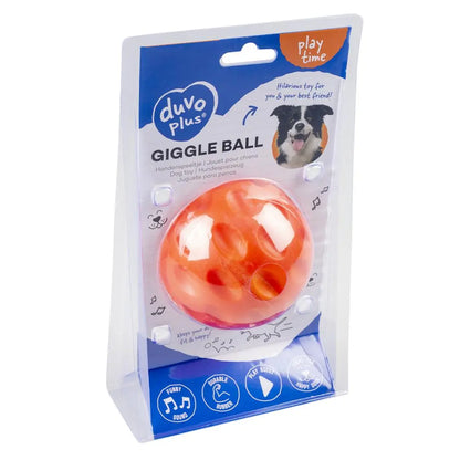 Duvo+ Dog Toy Giggle Ball 9cm[Color - Orange]