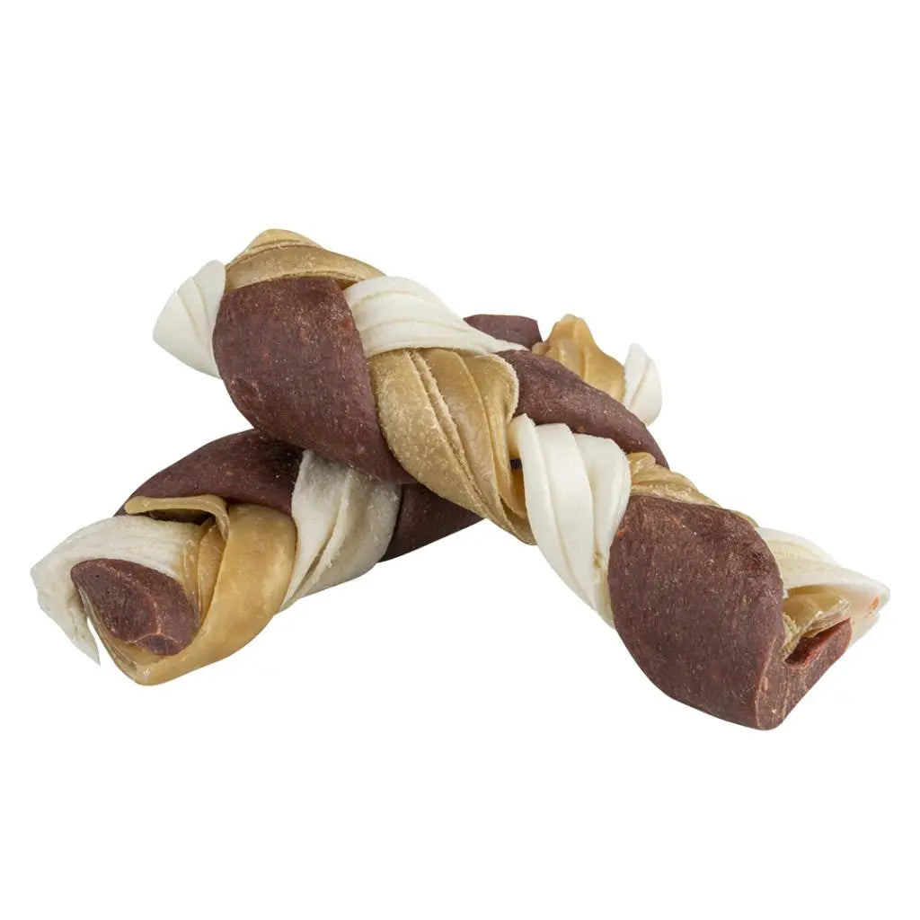 Duvo Twist'N Roll Twisters Beef 25cm - S - 3Pcs / 12.5cm-L-2Pcs[Count - 2, Length - 12.5cm]