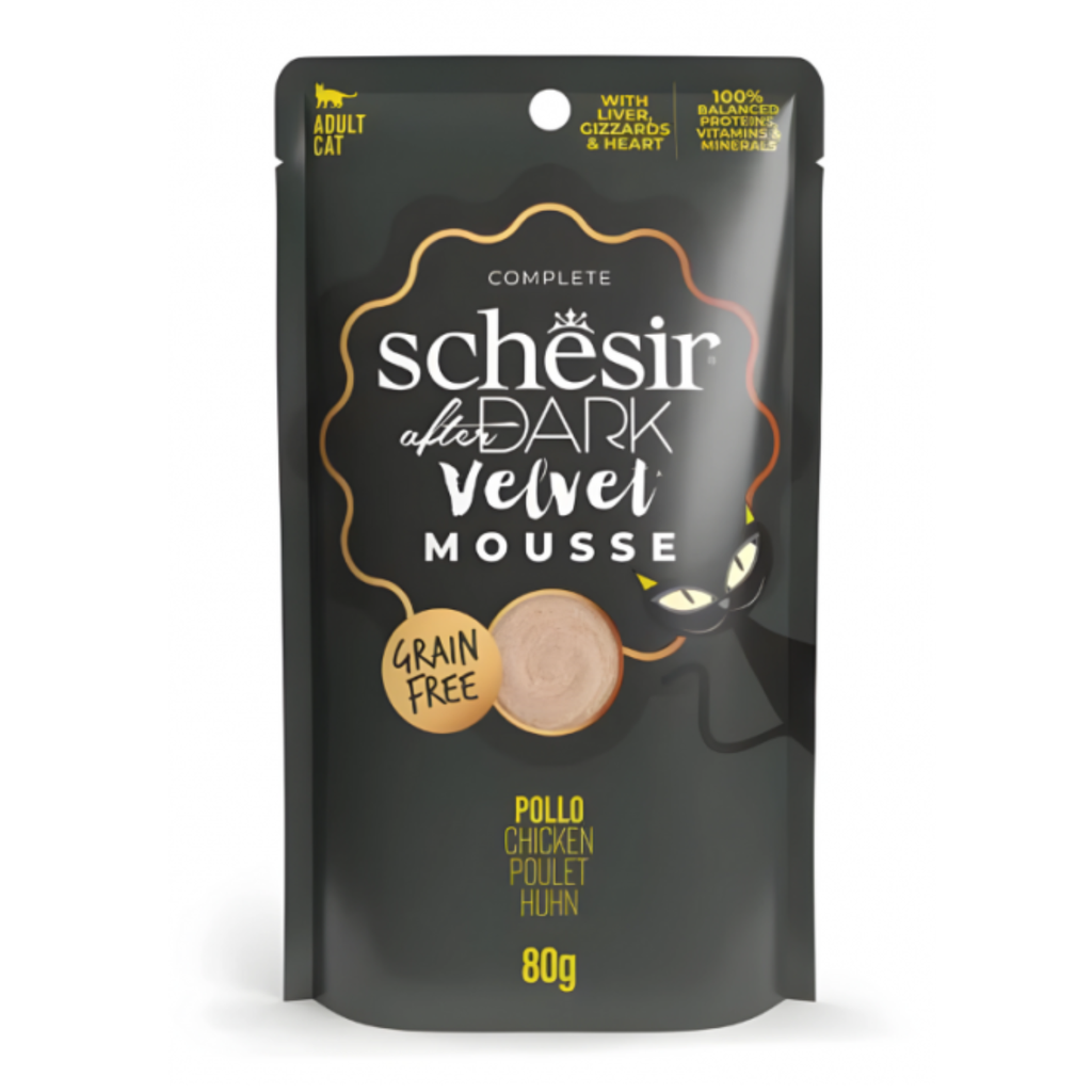 Schesir After Dark Velvet Mousse For Cat - Chicken 6x80g