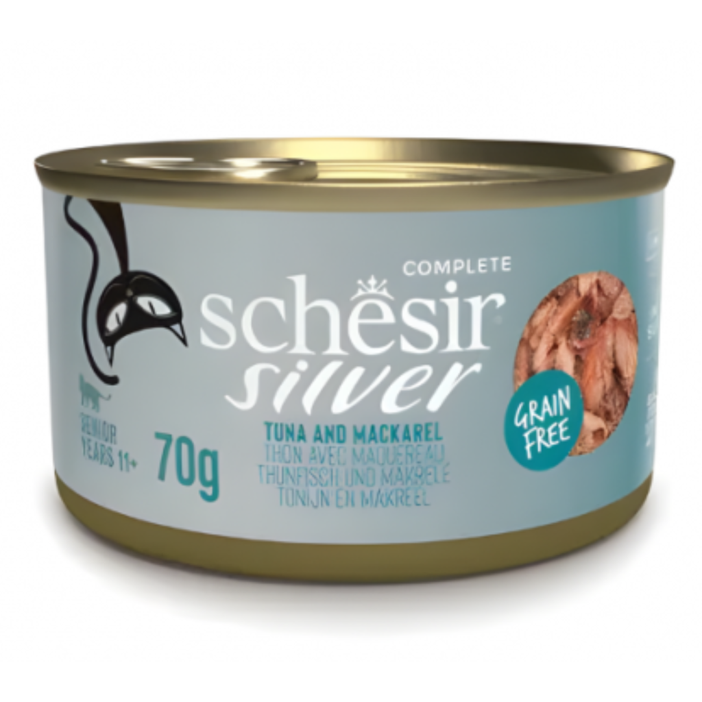 Schesir Silver Senior Cat Wholefood - Tuna And Mackerel 6x70g