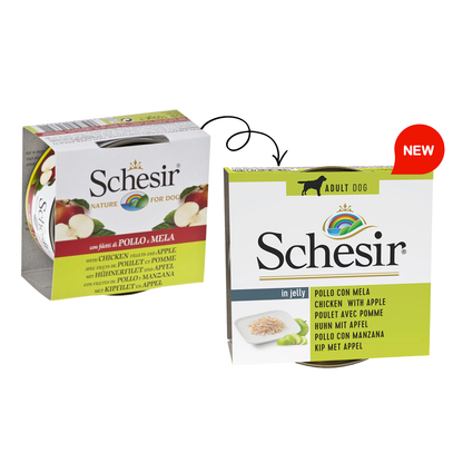 Schesir Dog Wet Food-Chicken Fillets With Apple[Weight - 150g]