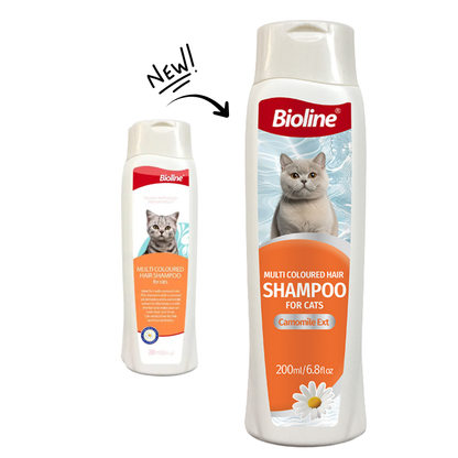 Bioline Multi Coloured Hair Shampoo For Cats-200ml