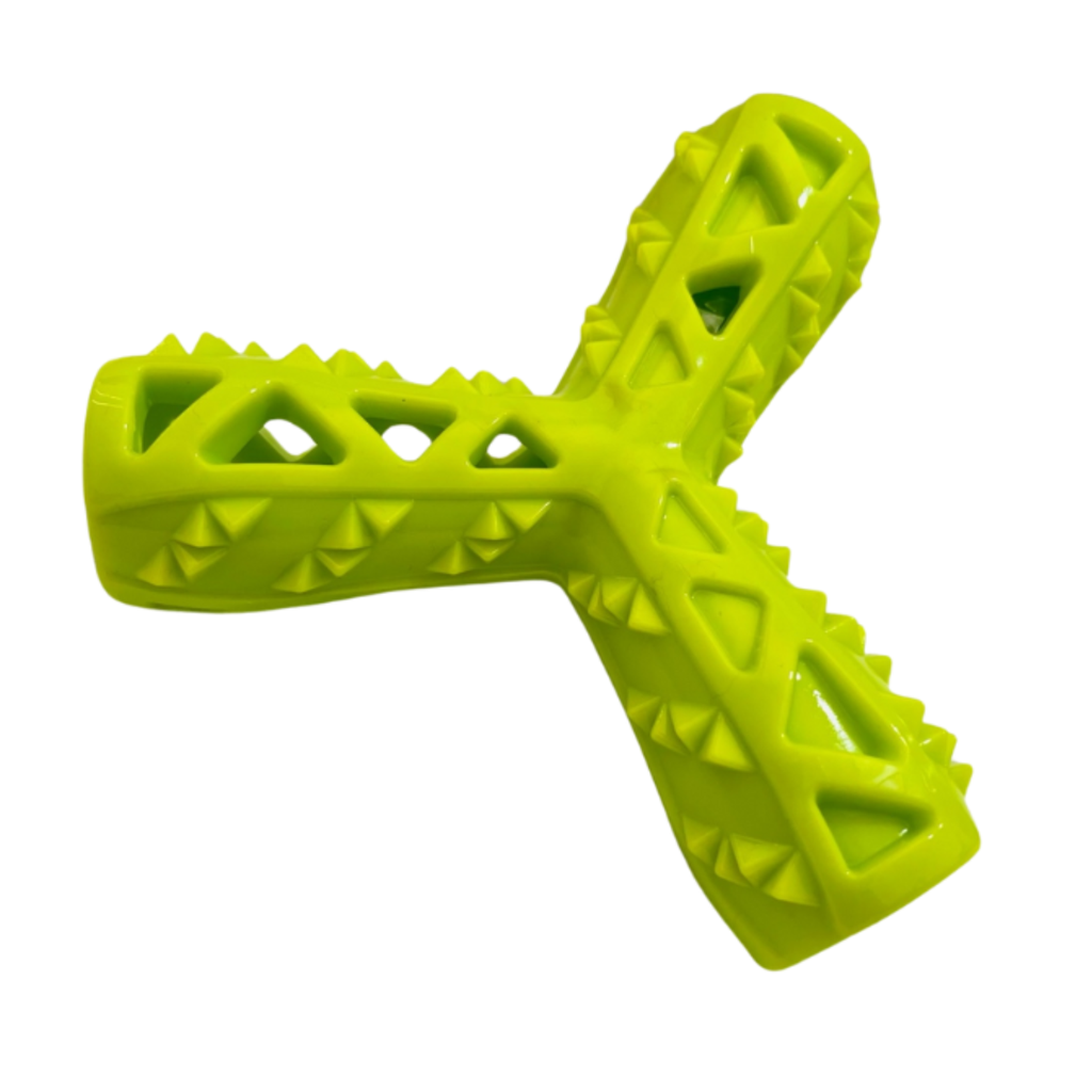 Pado Triangle 3in1 TPR Rubber Dog Treat Toy With Crinkle and Squeker 14x12.2x4.1 cm