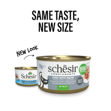 Schesir Complements Cat Wet Food  in Jelly Can- Tuna With Squid 6x70g