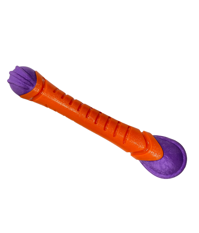 Pado TPR Rubber Dual Color Stick Dog Toy 30.5x5.5x5.2 cm - Red & Violet