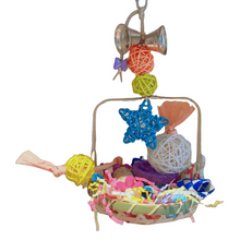 Vanpet Flowervase With Star and Sphere Natural Bird Toy 25x14x13cm-BTLB01148