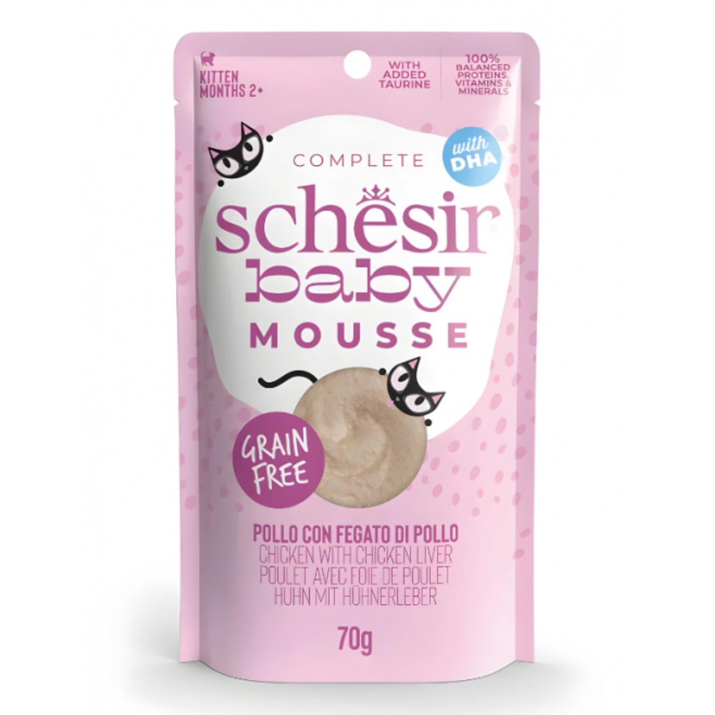 Schesir Baby Mousse Kitten - Chicken With Chicken Liver 6x70g