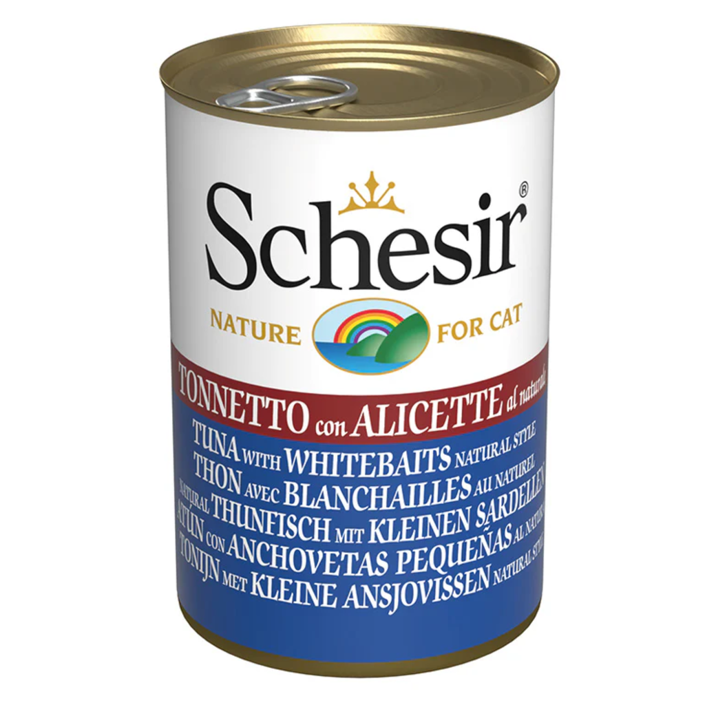 Schesir Cat Can-Wet Food Tuna with Whitebaits -6x140g