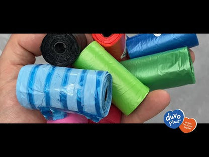 Duvo+ Classic Poo Bag Black 16 x 20pcs [Count - 16]