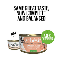Schesir Complete & Balanced Nutrition Wet Cat Food in Jelly Can- Tuna With Salmon 85g [MOQ:12pcs]