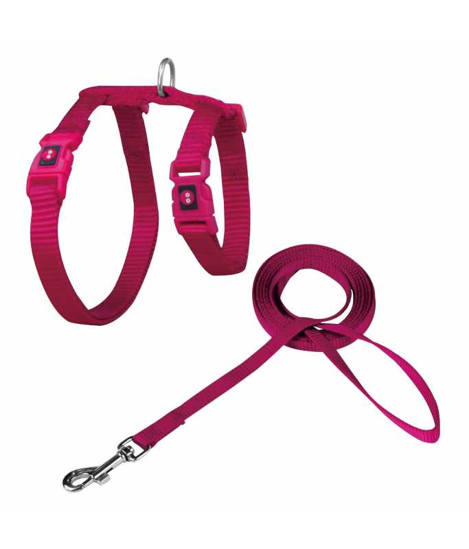 DOCO Signature Cat Harness + Leash (DCAT201+1072)[Color - Pink, Size - XS]