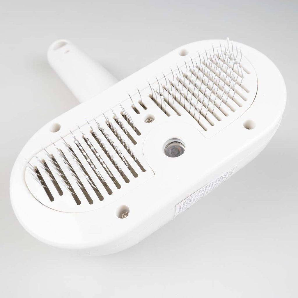 Duvo+ Steamy Rechargeable Slicker Brush - White [Size - XL-20x11x6.5cm]