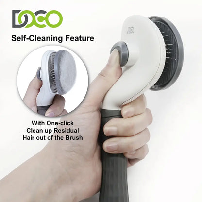DOCO Hair Removal Pet Brush 19.5 x 10.5 x 5.5cm-Grey