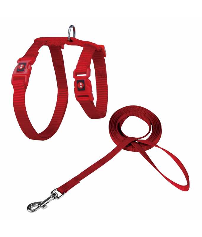 DOCO Signature Cat Harness + Leash (DCAT201+1072)[Color - Maroon, Size - XS]