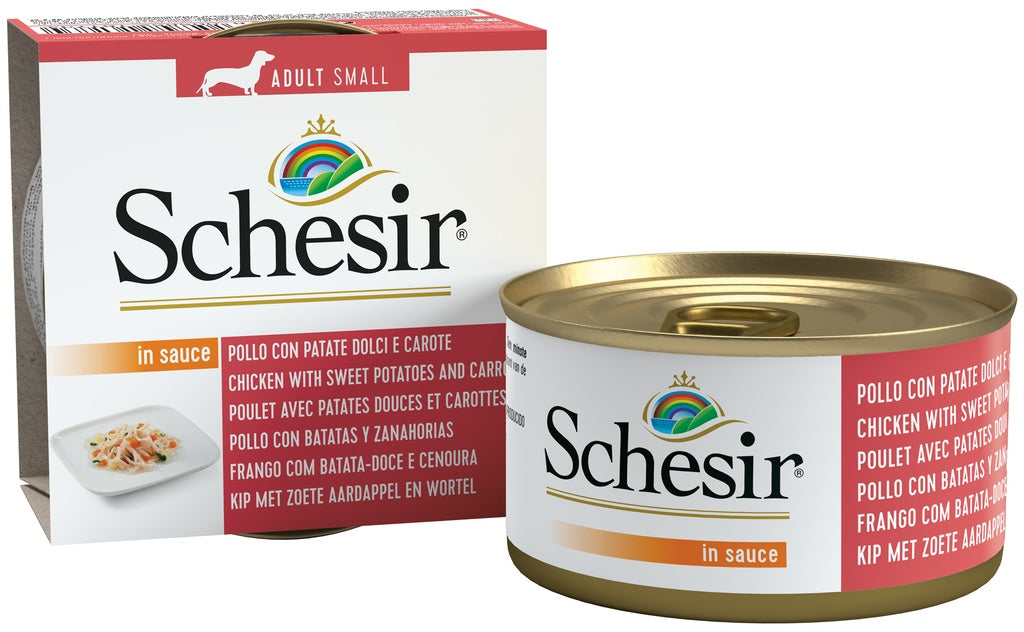 Schesir Dog Wet Food Can-Chicken with Potatoes and Carrots - [Weight - 85g]