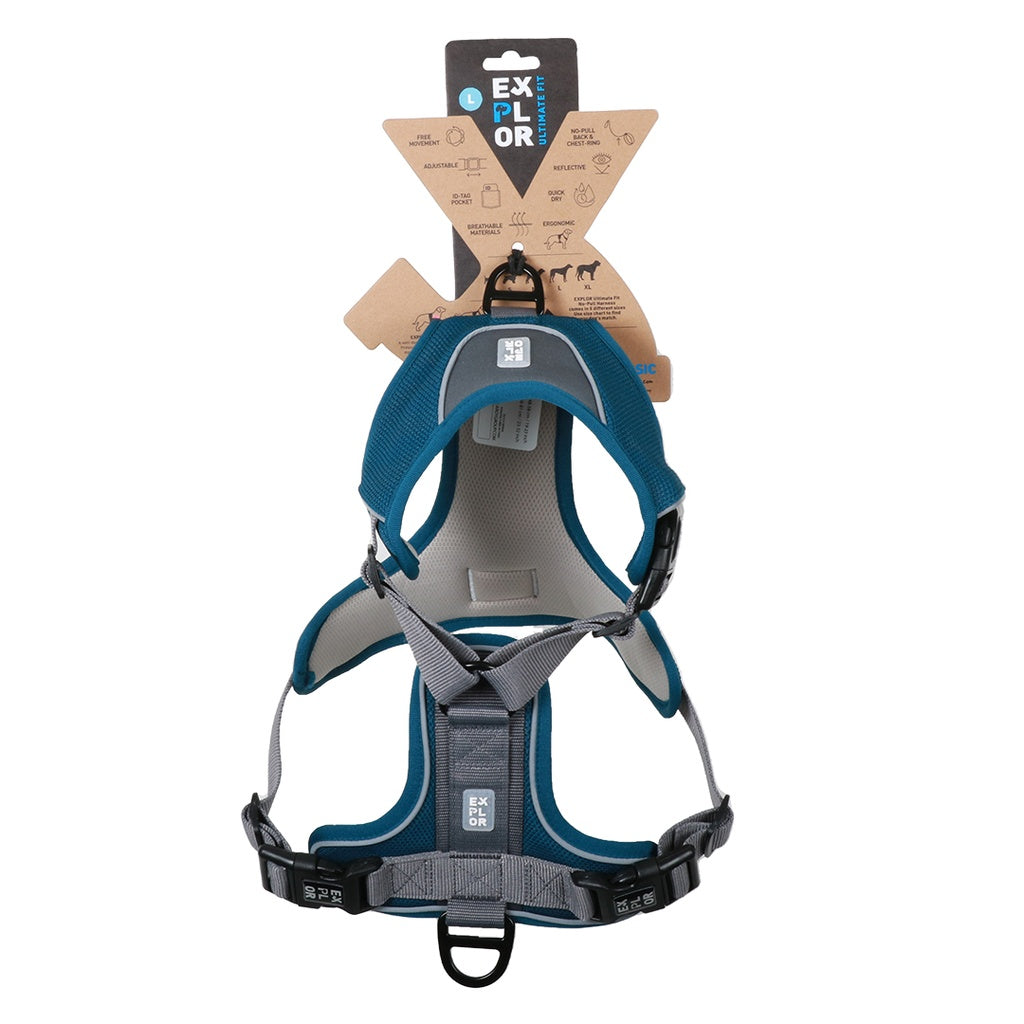 Duvo+ Ultimate Fit No-Pull Harness Classic L - 48-58Cm - 58- 81cm Petrol Blue