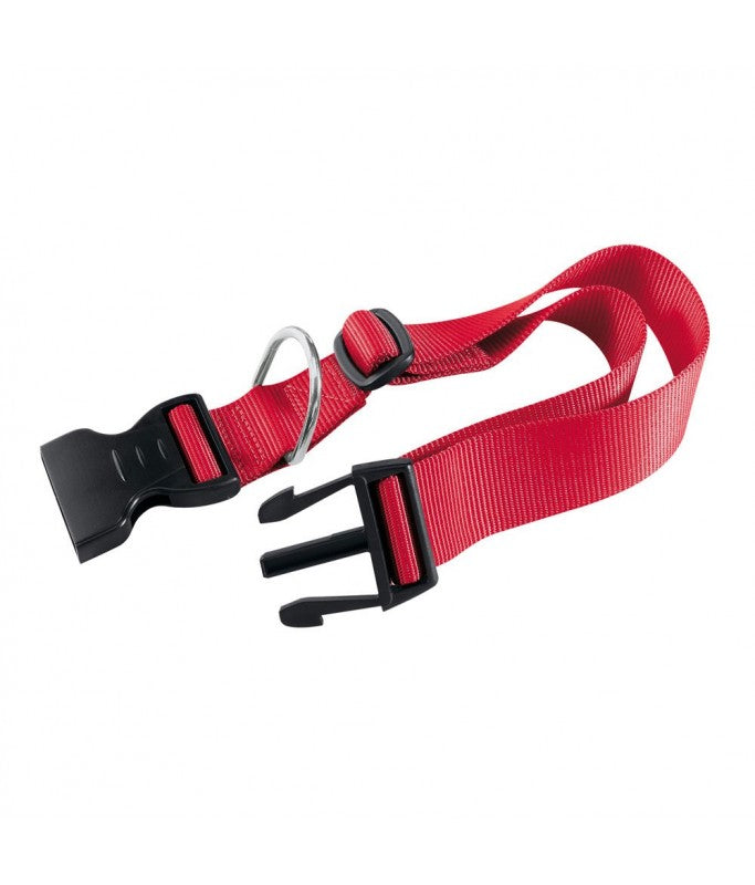 Ferplast Club C Nylon Collar For Dogs[Color - Red, Dimension - 30-44cm x 15mm]