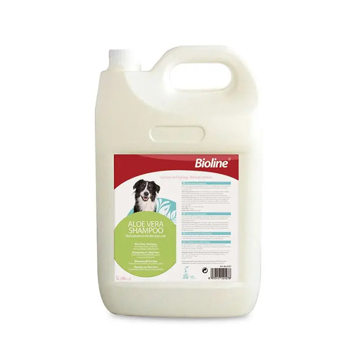 Bioline Aloe Vera Dog Shampoo [Volume - 5L, Weight - 6kg]