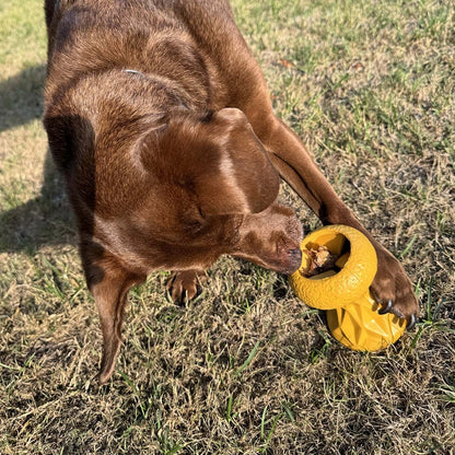 Duvo+ Feeding Griplay Hourglass Yellow - Dog Toy 12x8.6x8.6cm