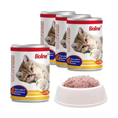 Bioline Canned Cat Food-375g-Flavor - Chicken