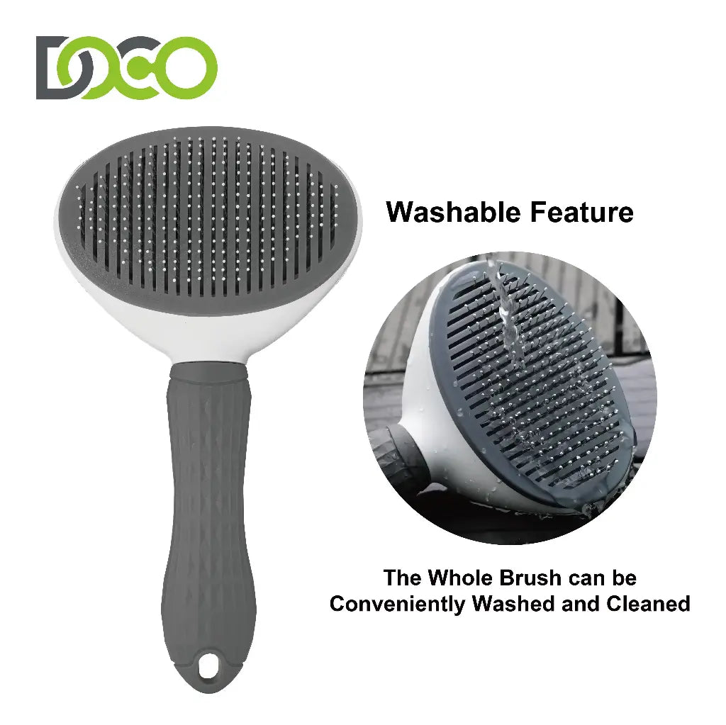 DOCO Hair Removal Pet Brush 19.5 x 10.5 x 5.5cm-Grey