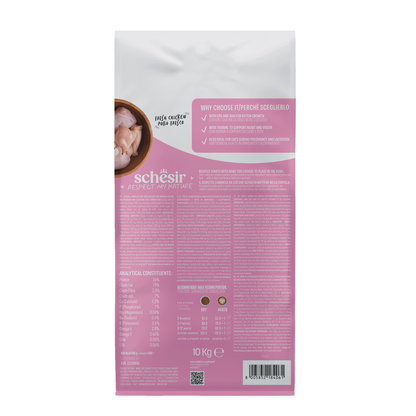 Schesir Monoprotein Kitten & Mother Dry Cat Food – Fresh Chicken-10kg