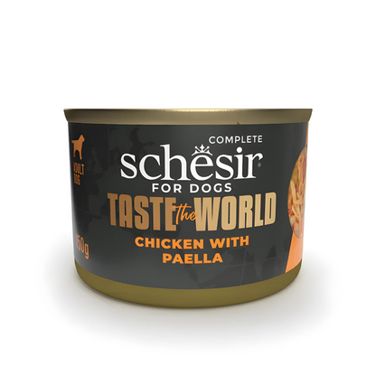Schesir Taste The World Dog Wholefood Variety Pack 900g (6x150g) - 3 Flavors ( 2 Cans Each Flavor)