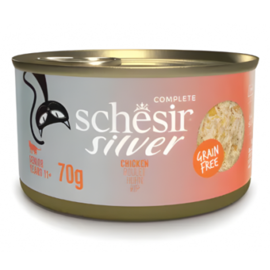 Schesir Silver Senior Cat Wholefood - Chicken 6x70g
