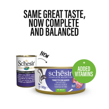 Schesir Complete & Balanced Nutrition Wet Cat Food in Jelly Can- Tuna With Beef 8x140g