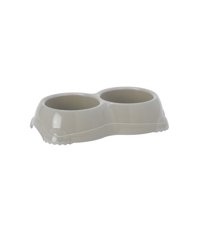 Moderna Double Smarty Bowl 26.1 x 14.4 x 5.7 cm-2x330ml-Grey